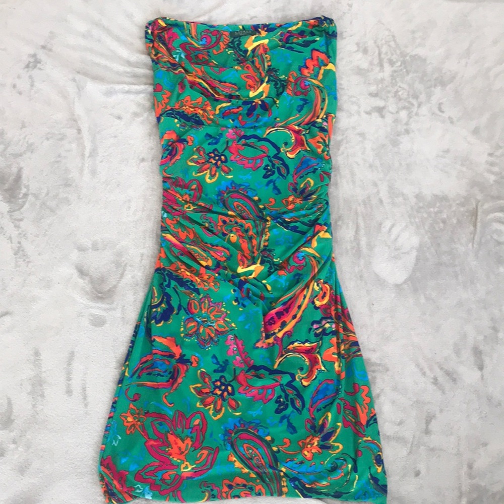 Printed Ralph Lauren fitted dress